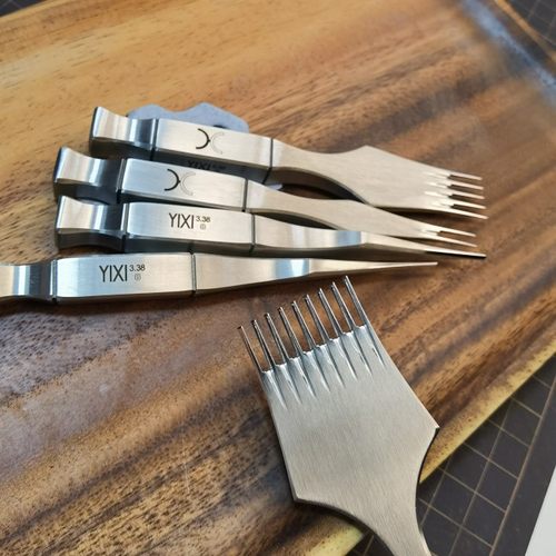 【一喜】法斩六菱斩皮艺打孔工具精细打磨