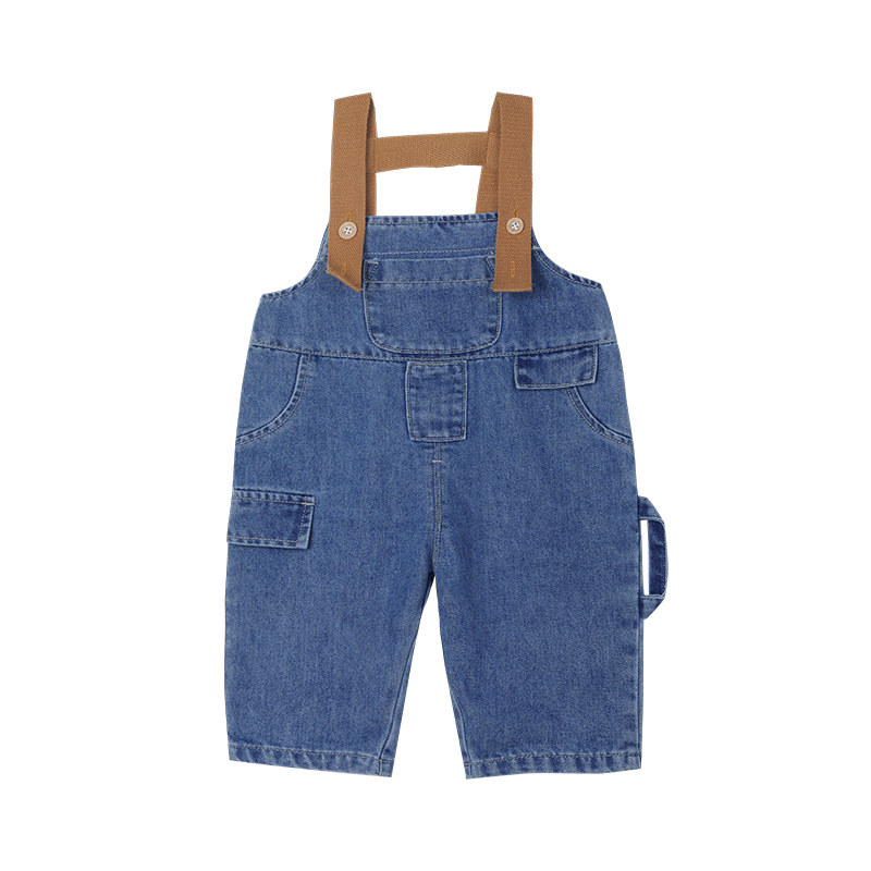 陈大猪男婴童工装牛仔背套裤装