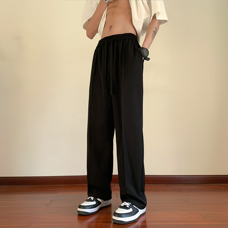 直播品质2025夏季新款冰丝休闲西裤长裤潮男1503B-K158-P45控68,男装西裤,电商基地B273-1