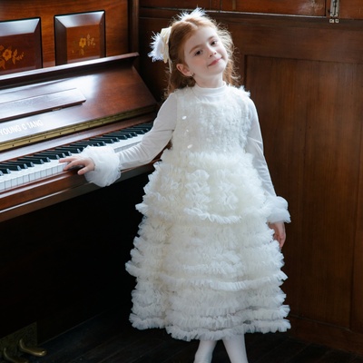 女童公主裙秋冬高级感蓬蓬蛋糕裙