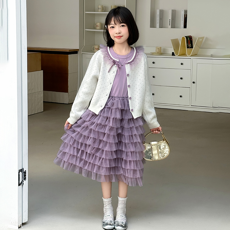 女童毛衣套裙秋装裙子两件套装