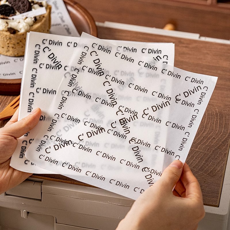 法文防油纸垫纸隔油吸油薯条炸鸡汉堡面包烘焙厨房硅油商用英文纸