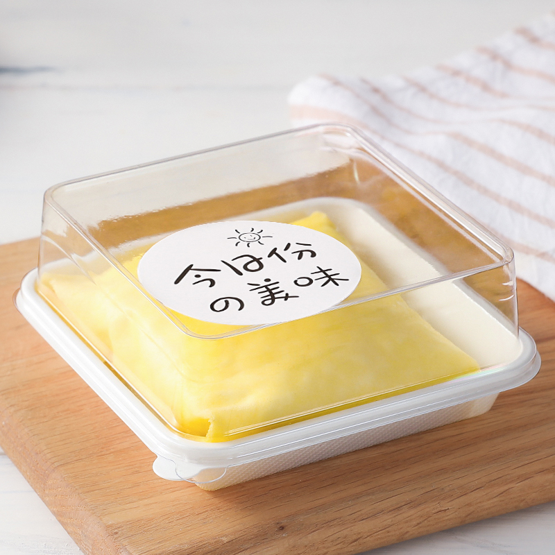 班戟包装盒芒果榴莲一次性方形慕斯小蛋糕打包盒烘焙麻薯糕点盒子