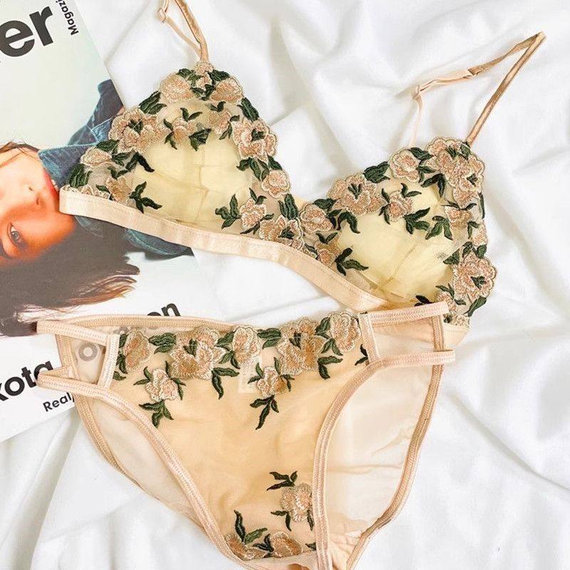 宁法花园/法式蕾丝三角杯内衣小胸无钢圈夏季薄款少女纯欲文胸罩,女士内衣/男士内衣/家居服,少女文胸,淘宝优惠券,粉丝福利购,淘宝优惠卷