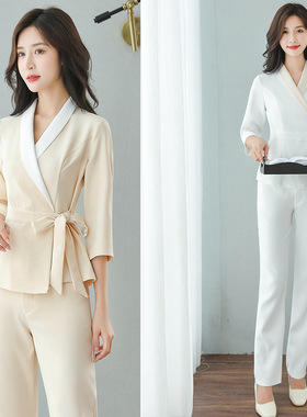 美容师工作服女新款高端皮肤管理养生SPA足浴技师春秋套装