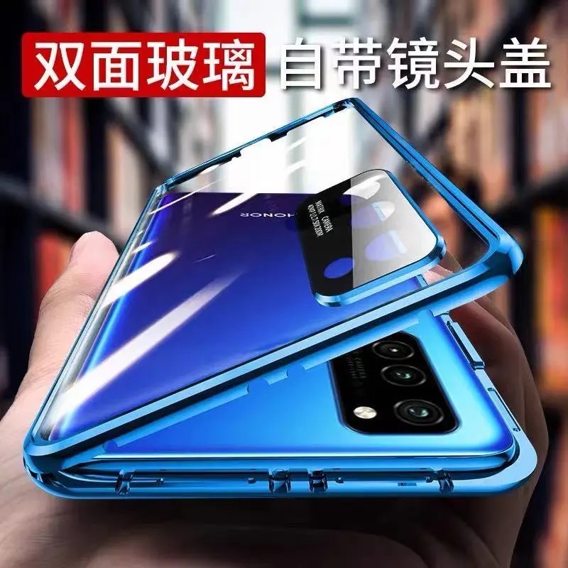 OPPOA55手机壳全包镜头防摔双面玻璃a55万磁王金属磁吸保护套男女