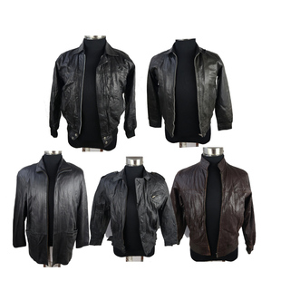 宽松 皮夹克短款 古着二手羊皮工作服 大码 秋冬真皮皮衣外套