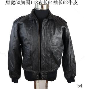 头层牛皮飞行服夹克外套古着摩托骑行简章