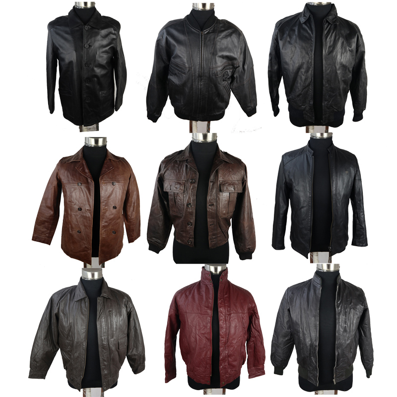 二手皮衣古着外套皮夹克羊皮袄男