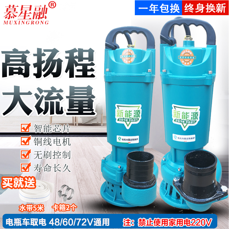 无刷大流量电瓶车抽水机