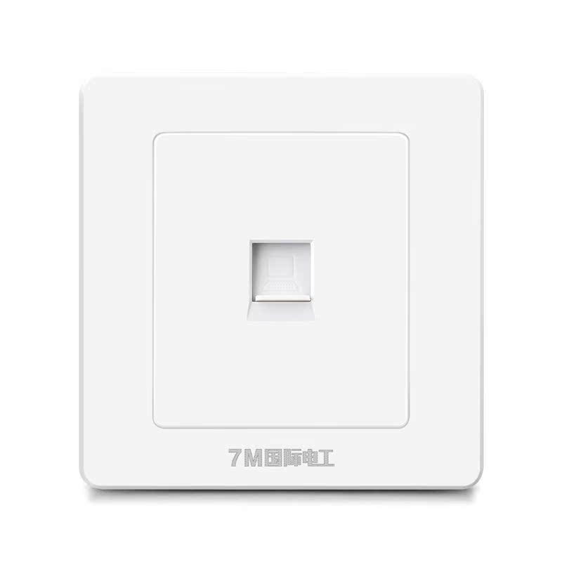86型家用墙壁插座信息宽带网络网线面板一位单口电脑插座