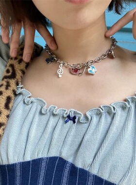 少女心音符ins潮风千禧辣妹项链