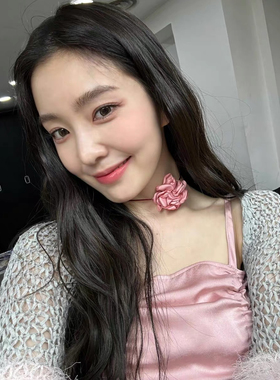 裴珠泫同款 韩国小众CIDER高级感玫瑰花朵项圈绑带蝴蝶结项链配饰