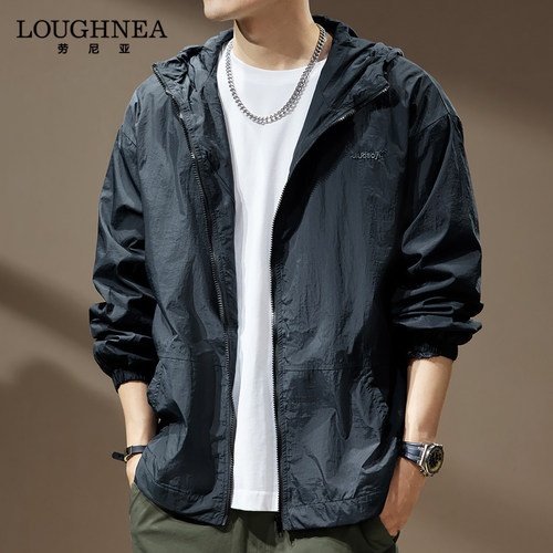 LOUGHNEA高端户外宽松防晒衣男冰丝夏季轻薄透气防紫外线皮肤衣潮