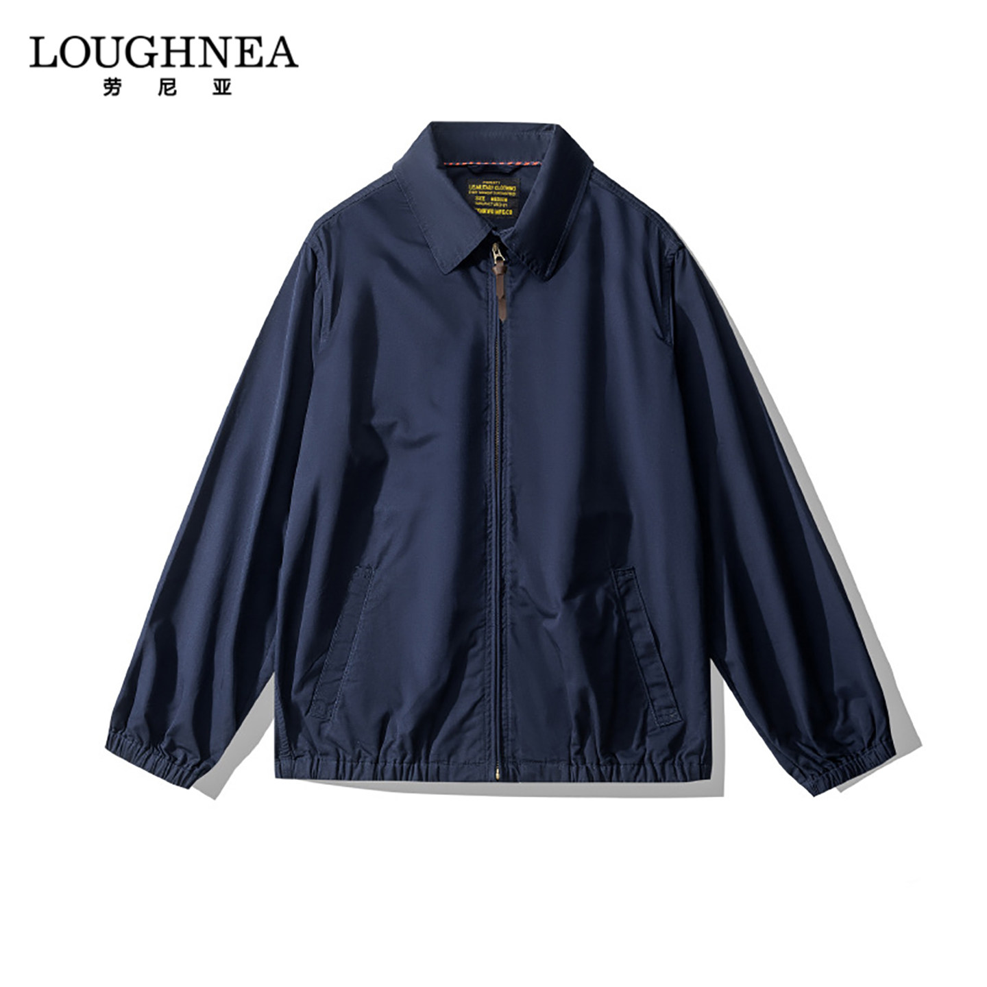 LOUGHNEA高端美式经典行政夹克男春秋新款休闲复古老干部翻领外套