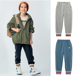 男童女童休闲裤 卫裤 纯棉毛圈运动裤 长裤 束脚裤 日单春秋款