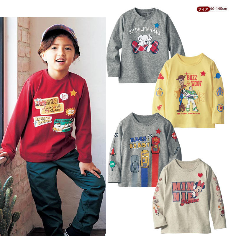 日系童装春秋季新款男女中大童纯棉卡通印花长袖休闲圆领薄棉t恤,童装/婴儿装/亲子装,T恤,淘宝优惠券,粉丝福利购,淘宝优惠卷