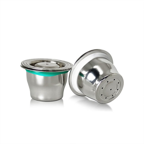 雀巢nespresso咖啡胶囊壳可重复使用过滤器搭配创意不锈钢夹勺锤