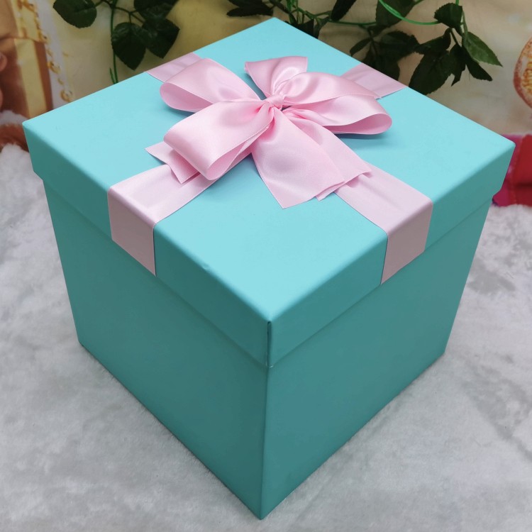 高档tiffany blue正方形礼物盒礼品盒篮球包装纸盒生日圣诞礼盒子