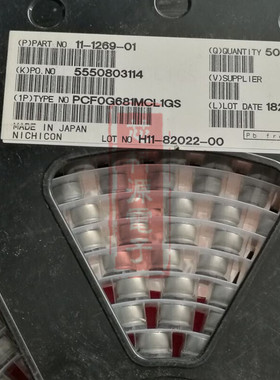 PCF0G681MCL1GS 尼吉康贴片固态电容 4V680UF 贴片固态电容 10X8