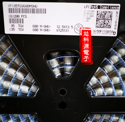 35TGV680M  红宝石贴片铝电解电容 35V680UF 高频125度 12.5X13.5