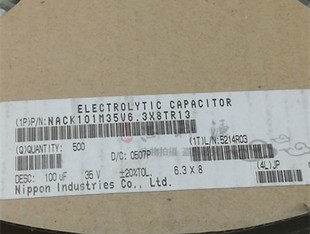 35B NACK101M35V6.3x8TR13 100 35V100UF 6.3x8 NIPPON贴片铝电解
