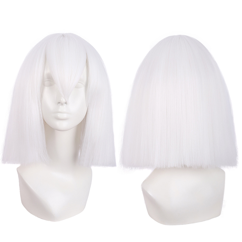 潼漫sky光遇光之子霞谷毕业先祖发型平菇白色波波头cosplay假发