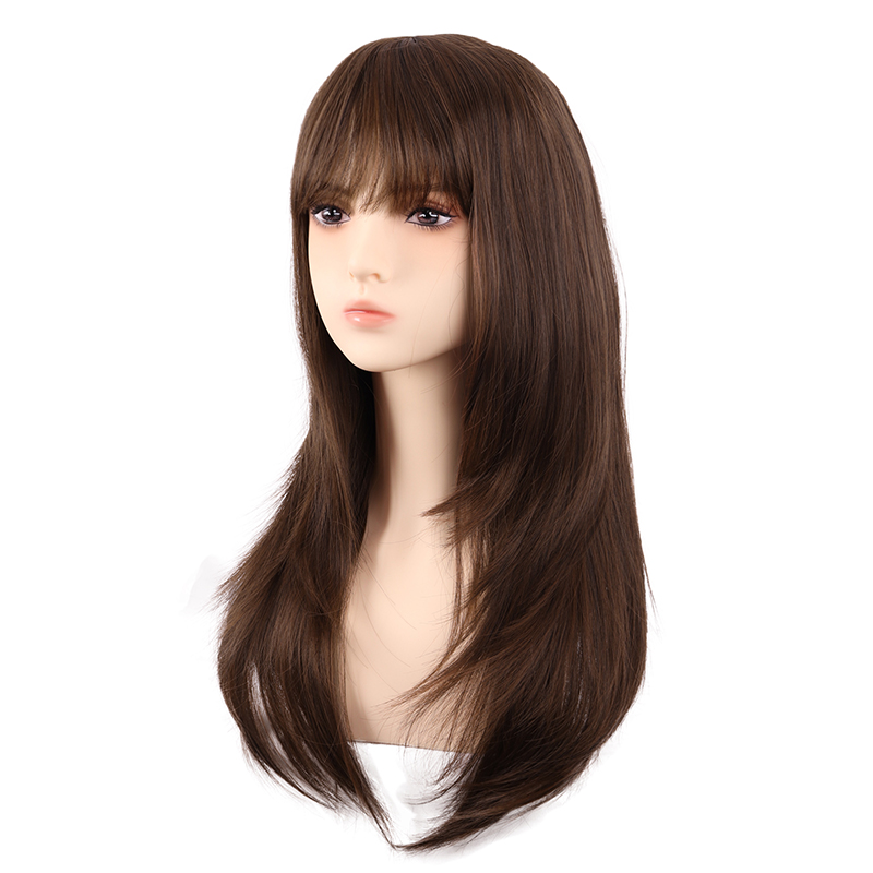 潼漫高温丝长直发浅棕色cos假发