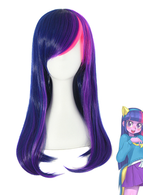 cos假发我的小马驹小马紫悦暮暮宝莉混紫色长直发高温丝动漫假毛