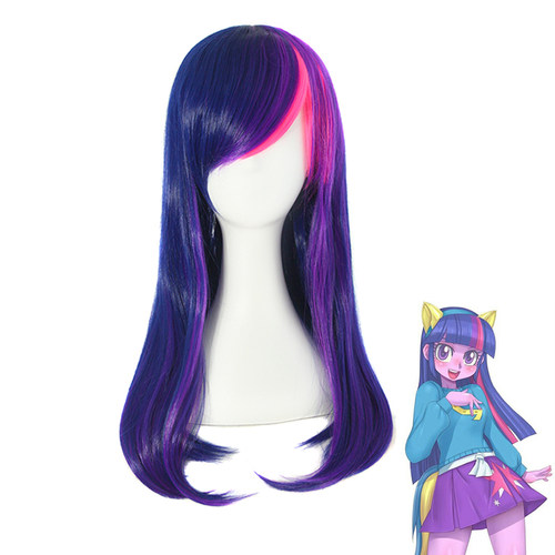 假发cos小马驹宝莉紫色高温动漫