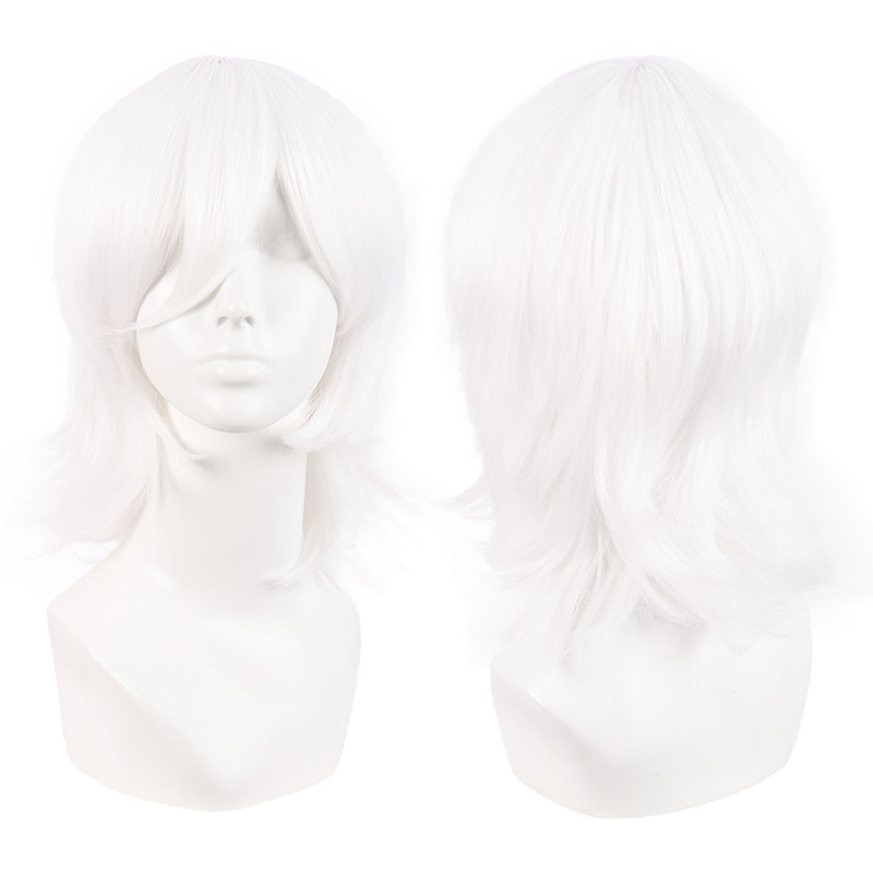 thumbnail for Tongman cos wig women's short hair universal multi-color 40CM lengthened reverse wolf tail hairy lady style high temperature silk head cover