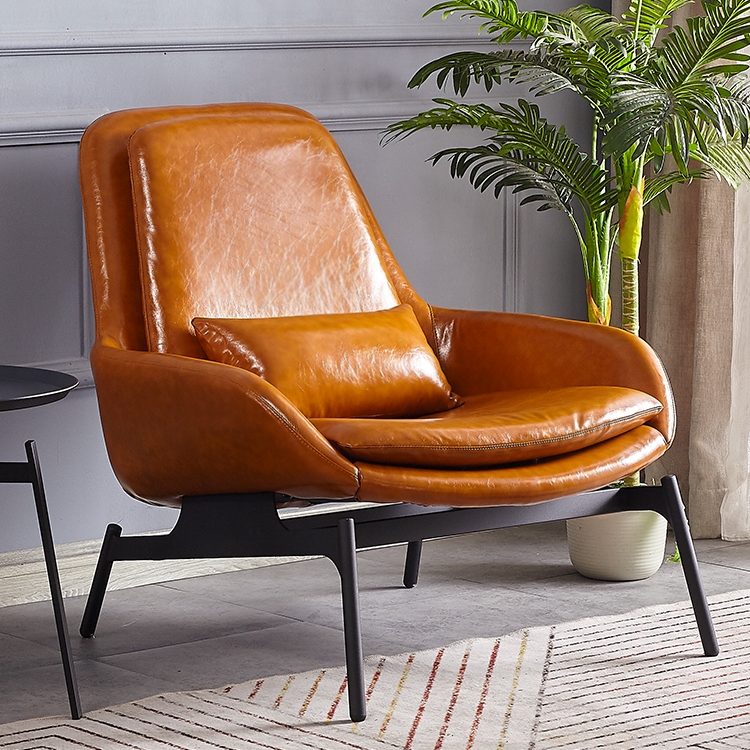 Zhuorui Custom Creative Light Luxury Living Room Bedroom Design Stool Nordic Simple Casual Backrest Lazy Single Sofa