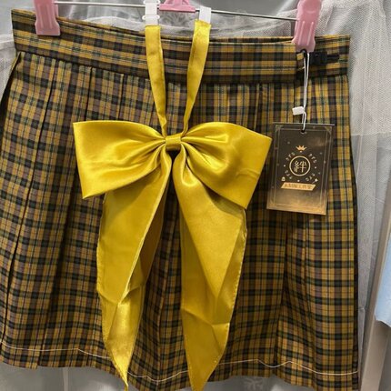 黄色超大领结女纯色蝴蝶结jk制服衬衫酒红学院风燕尾蝶龙领花