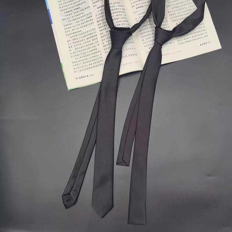 小领带男女同款细领带黑色呔衬衫装饰领带秋冬JK女士装饰制服