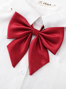 水手服领花jk纯色红色蝴蝶结巨校服s羽根领结学生学院风蝴蝶结