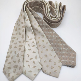 轻奢款　2024米色系列!领带男式高档高级款领带男高級感8cm手打