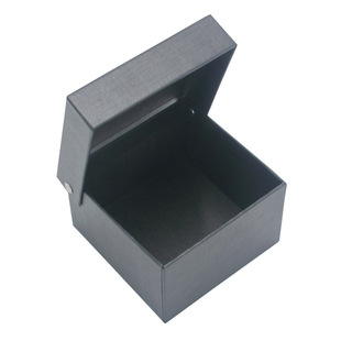 现货黑色莱尼纹纸质方盒领带礼品盒翻盖领带盒现货