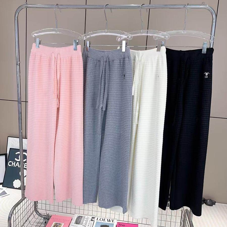 小蜜蜂刺绣加绒裤子女秋冬款华夫格针织裤女加厚白色阔腿裤长裤,女装/女士精品,休闲裤,淘宝优惠券,粉丝福利购,淘宝优惠卷