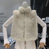 轻奢风气质甜美环保毛高级感显瘦洋气百搭仿皮草马甲女 2025韩版