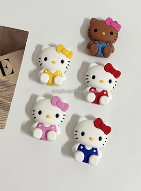 可爱凯蒂猫立体硅胶x支撑追剧手机壳粘贴伸缩卡通kitty猫气囊支架