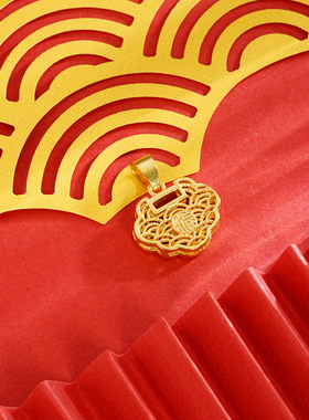 古法传承中式祥云花丝锁项链
