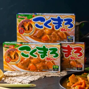 日本进口好侍苹果咖喱house浓厚咖喱块原味辣味微辣低卡拌饭鸡酱