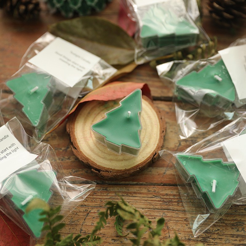 4H Christmas Aromatherapy Tea Light Tree Table Decor Candle
