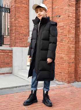 2025新款巴拉童年男童羽绒服加厚中长款女童儿童中大童冬装潮包邮