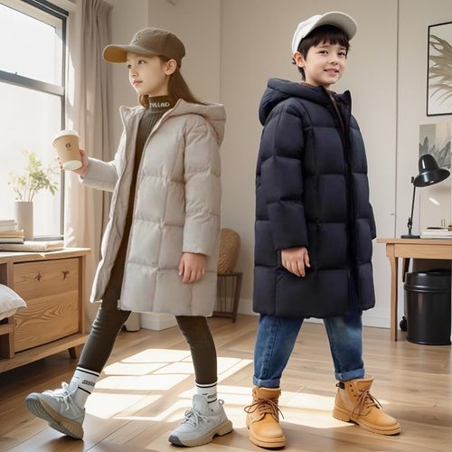 男童中长款加厚羽绒服包邮