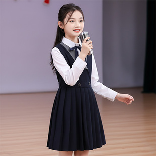 元旦儿童中小学生爱国合唱演出服演讲朗诵比赛服装男女童礼服冬季