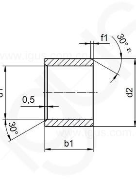 易格斯igus iglidur Q2FM法兰轴承用于高动载荷 耐磨损 免润滑