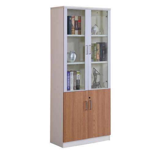 简约办公室员工木质落地办公文件柜 带锁财务储物档案资料书柜