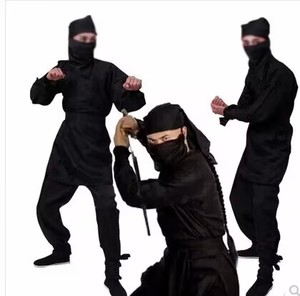 古装蒙面服 刺客服夜行衣忍者古代侠客黑衣人武侠盗贼土匪演出服