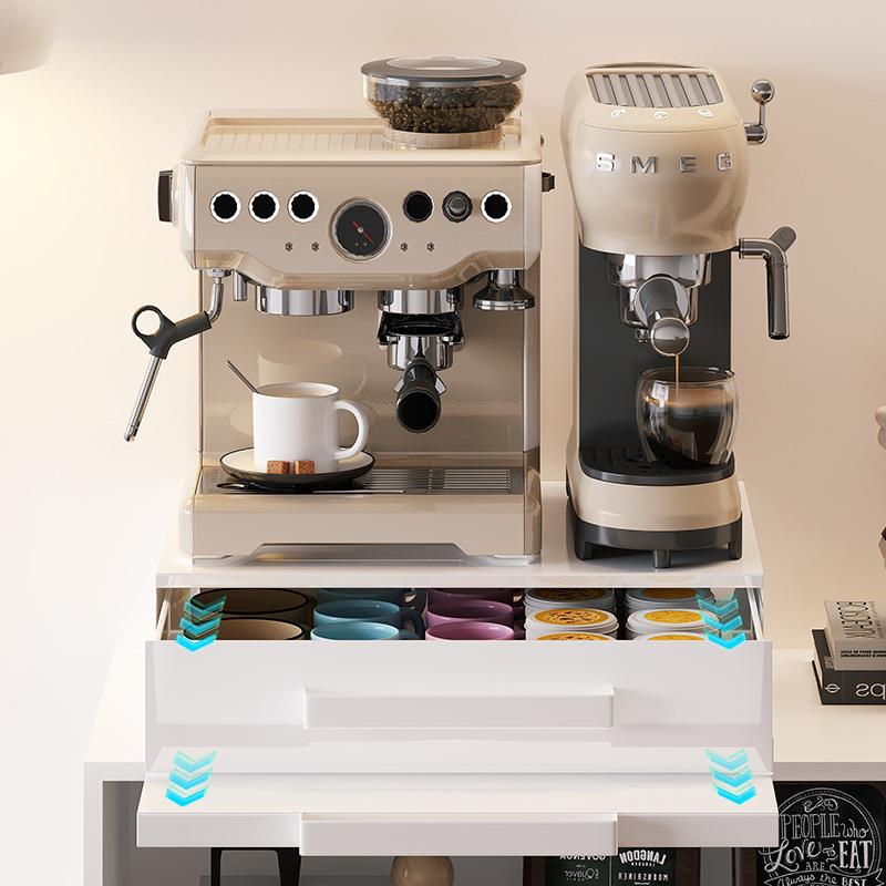 抽屉杯架杯柜咖啡杯抽拉收纳置物架咖啡机水杯茶杯餐桌轻奢储物盒